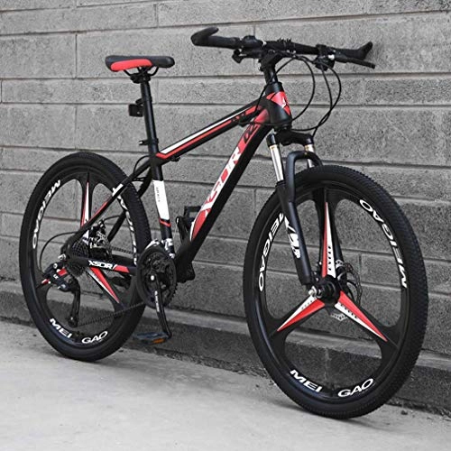 Mountainbike : AISHFP Adult Mountainbike, High-Carbon Stahlrahmen Fahrrad, Motorschlitten Bikes, Doppelscheibenbremse Strand Fahrräder, 26-Zoll-Räder, E, 21 Speed