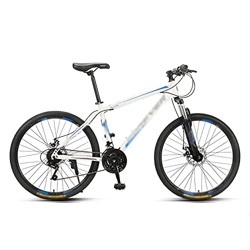 Mountainbike : Aoyo 24-Gang-Mountainbike 26-Zoll-Fahrrad, Variable Geschwindigkeit Off-Road-Racing-rennstrecke(Color:Einstiegsrahmen aus Aluminium weiß blau)