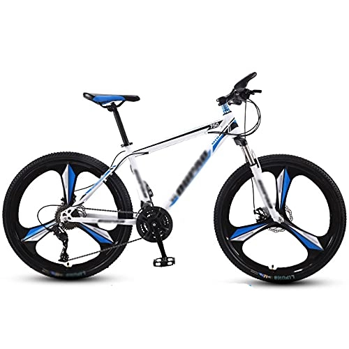 Mountainbike : Aoyo Mountainbike, Erwachsener Variabler Geschwindigkeit Schockendabsorbierendes Fahrrad, Leichter Student Cross Country Road Racing(Color:DREI Messerräder - weiß und blau)