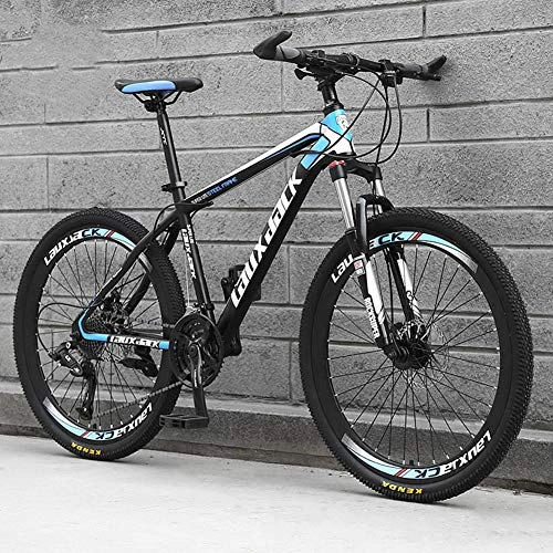 Mountainbike : AP.DISHU Mountainbikes Fahrrder 21 Geschwindigkeiten Leichter Kohlenstoffstahlrahmen Rennrad Scheibenbremse Speichenrad, Blau, 26inch