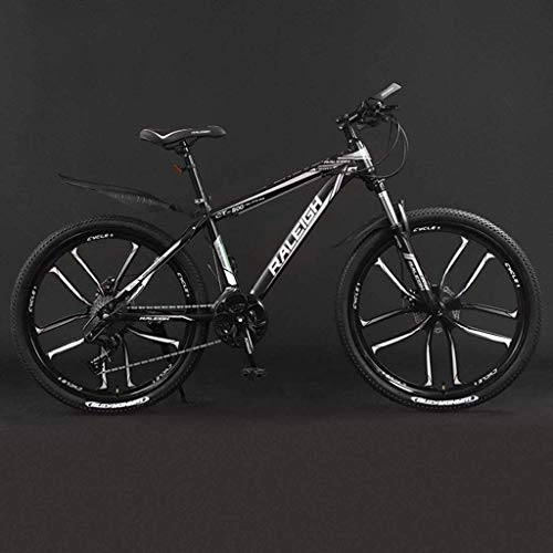 Mountainbike : AYDQC 26-Zoll-Mountainbike-Fahrrad, Aluminiumlegierungsrahmen, Doppelscheibenbremse, 21 / 24 / 27 / 30 Geschwindigkeit, 10 Cutterrad 6-20, 30 fengong
