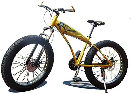 Mountainbike : AYDQC 4.0 Breites Reifen Dickes Rad Mountainbike, Schneemobil ATV Off-Road-Fahrrad, 24 Zoll-7 / 21 / 24 / 27 / 30 Geschwindigkeit 7-10, 21 fengong (Color : 27)