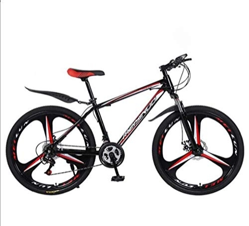 Mountainbike : AZYQ 26In 21-Gang-Mountainbike für Erwachsene, leichter Carbon-Vollrahmen, Herrenrad mit Vorderradfederung, Scheibenbremse, C, 24Geschwindigkeit