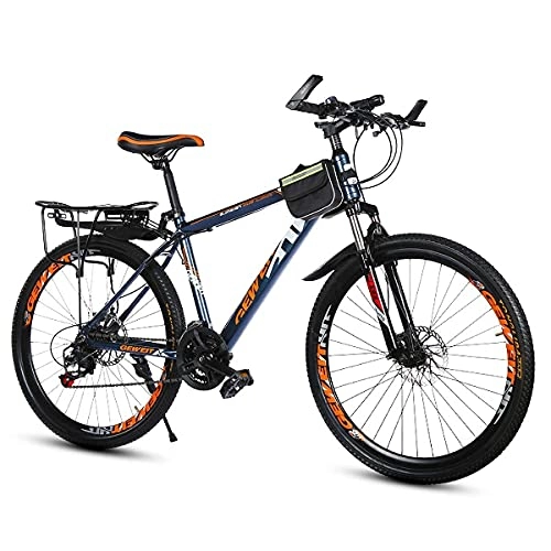 Mountainbike : BaiHogi Profi-Rennrad, 24 26-Zoll-Mountainbike for Erwachsene Carbon Steel Fahrrad 24 Geschwindigkeit Fahrrad Mountainbike Kursteilnehmer Draußen Unisex Bike Doppelscheibenbremse Speed ​​Bike, A ~ 24