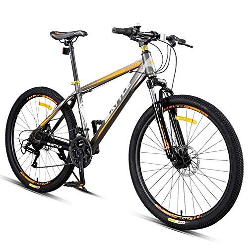 Mountainbike : BCX 24-Gang-Mountainbikes, 26-Zoll-Hardtail-Fahrrad mit hohem Kohlenstoffgehalt für Erwachsene, All-Terrain-Mountainbike für Herren, Anti-Rutsch-Bikes, Grün, Orange