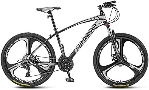Mountainbike : Bicycle 27.5 inches 3 Spokes Front Fork Lock Off-Road Bike Double disc Brake 4-Speed Available Male 5 to 25 30 Speed (Color : 27 Speed) (21 Speed)