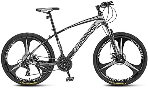 Mountainbike : Bicycle 27.5 inches 3 Spokes Front Fork Lock Off-Road Bike Double disc Brake 4-Speed Available Male 5 to 25 30 Speed (Color : 27 Speed) (30 Speed)