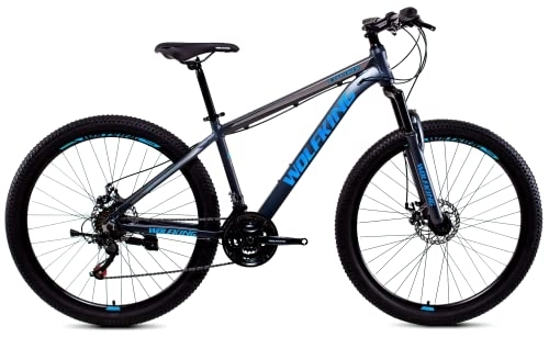 Mountainbike : Bicystar Unisex – Erwachsene Wolfking MTB 27, 5 Zoll Hellblau Mountainbike, Grau / Weiß, 27.5