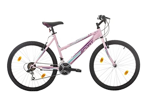 Mountainbike : BIKE SPORT LIVE ACTIVE 26 Zoll Bikesport Adventure Mädchenfahrrad Damen Fahrrad Mountainbike, Shimano 18 Gang (Weiß Rosa)