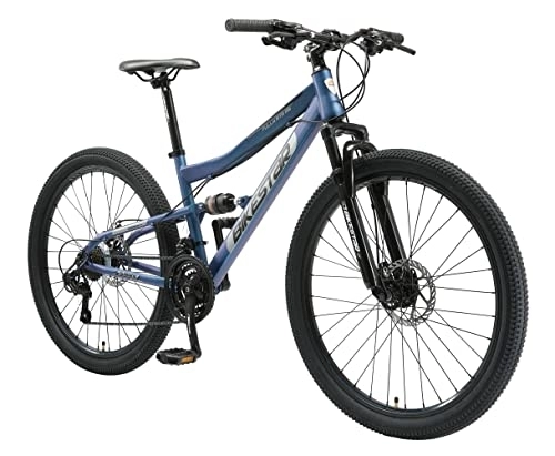 Mountainbike : BIKESTAR Fully Mountainbike Shimano 21 Gang Schaltung, Scheibenbremse 26 Zoll Reifen | 15 Zoll Rahmen MTB Vollgefedert | Blau