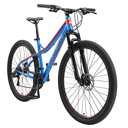 Mountainbike : BIKESTAR Hardtail Aluminium Mountainbike 29 Zoll, 21 Gang Shimano Schaltung mit Scheibenbremse | 18 Zoll Rahmen MTB Erwachsenen- und Jugendfahrrad | Blau