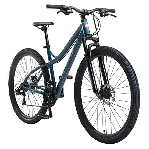 Mountainbike : BIKESTAR Hardtail Aluminium Mountainbike Shimano 21 Gang Schaltung, Scheibenbremse 29 Zoll Reifen | 18 Zoll Rahmen Alu MTB | Blau & Grau