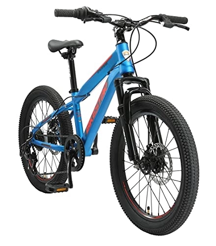 Mountainbike : BIKESTAR Kinder Fahrrad Mountainbike 7 Gang Shimano, Scheibenbremse ab 6 Jahre | 20 Zoll Kinderrad MTB | Blau
