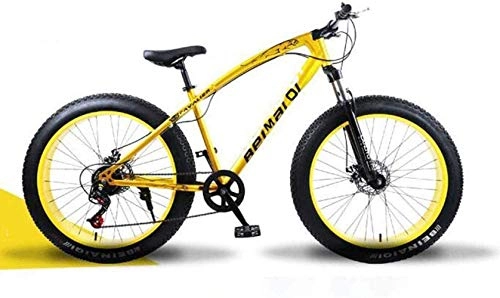 Mountainbike : BMX Mountain Bikes 26 Zoll Fat Tire Hardtail Mountainbike Dual-Suspension Rahmen und Federgabel All Terrain Fahrrad for Männer und Frauen Erwachsene 5-25 (Color : 27 Speed, Size : Gold Spoke)