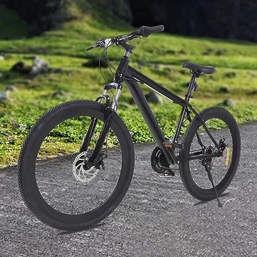 Mountainbike : CHIMHOON 26" Schwarzes Mountainbike MTB Aluminium und Kohlenstoffstahl 21 Gang Schaltung Erwachsenen-Fahrrad für Jungen, Mädchen, Damen & Herren (165-185 cm)