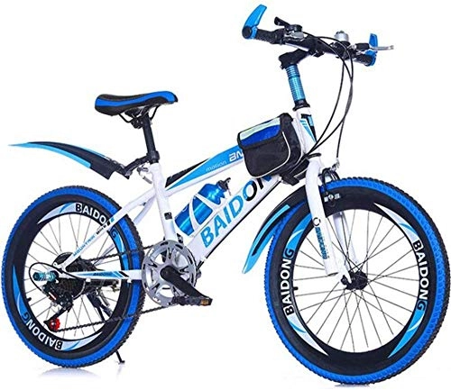 Mountainbike : Cityrder Mountainbikes Kinder Variable Geschwindigkeit Mountainbike Rennrad Fahrrad mit Wasserflasche und Halter (Farbe: Gelb Gre: 22 Zoll) -22_inch_Blue