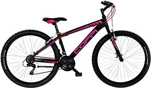 Mountainbike : Coppi 27, 5 Zoll Mountainbike MTB Brave Lady 21 Gänge Schwarz Pink 38 cm Rahmengröße