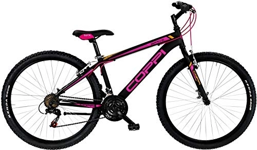 Mountainbike : Coppi 27, 5 Zoll Mountainbike MTB Brave Lady 21 Gänge SONDERRABATT Schwarz Pink 38 cm Rahmengröße
