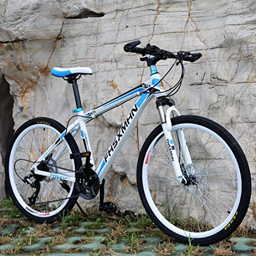 Mountainbike : CPY-EX 26inch Fahrrad Mountainbike Variable Speed ​​Integrated Rad Doppelscheibenbremse Stoßdämpfung männliche und weibliche Studenten Erwachsene Kinder Querfeldeinrennen, A, 21