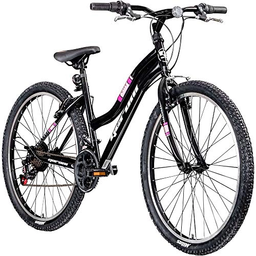Mountainbike : Damenfahrrad 26 Zoll Mädchen Fahrrad Damenrad Mountainbike Geroni Swan Lady MTB (schwarz / pink)