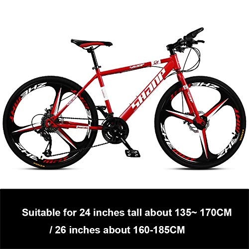 Mountainbike : DODOBD Mountainbike Fahrräder Fahrrad MTB 26 Zoll vollgefedertes Gabelfederung, Herren-Fahrrad geeignet ab 160-185 cm
