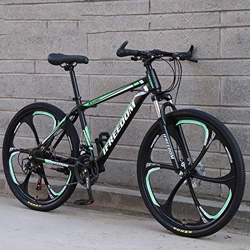 Mountainbike : Domrx Mountainbike Stoßdämpfung Variable Geschwindigkeit Männer und Frauen Single fünfzehn hochwertige Variable Variable Auto-Black Green_26_27