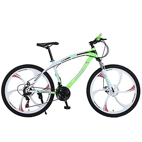 Mountainbike : Doppelscheibenbremse aus Kohlenstoffstahl für Erwachsene Offroad-Mountainbike (24 / 26 Zoll 21 / 24 / 27 / 30 Gänge rot, gelb, grün und schwarz) Fahrrad 135, 0 cm * 19, 0 cm * 72, 0 cm