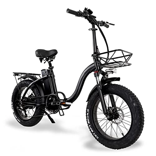 Mountainbike : E Bike Fat Reifen 20"* 4" Mit 48V 15Ah Batterie, E-Bike für Herren und Damen, Long Range City Mountain Bicycle, Mountainbike