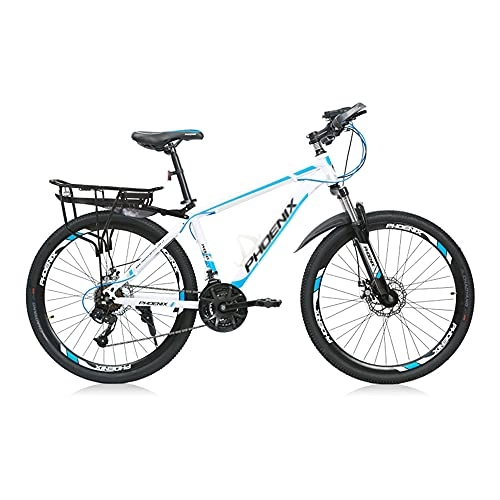 Mountainbike : Fahrrad, 24-Zoll-Shock-Mountainbike, 24-Gang-Doppelscheibenbremsrad, mit Rahmen aus Kohlenstoffhaltigem Stahl, Sowohl FüR MäNner Als auch FüR Frauen / B / 165x85cm