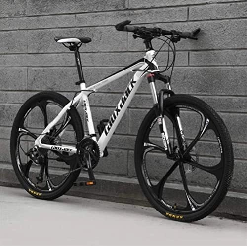 Mountainbike : Fahrrad, Mountainbike for Erwachsene 26 Zoll City Road Fahrrad, Herren MTB Sport Freizeit (Color : White Black, Size : 30 Speed)
