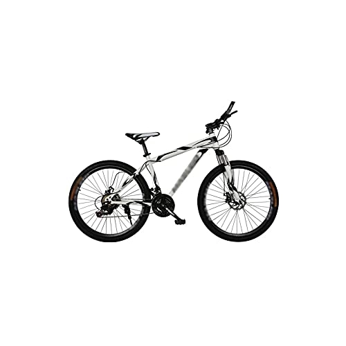 Mountainbike : Fahrräder für Erwachsene Variable Speed Mountain Bike Disc Brake Folding Bicycle Shock Absorbing Mountain Bike Adult Bicycle 21 Speed (Color : White)