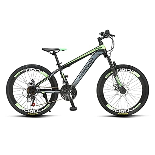 Mountainbike : FCYIXIA Mountainbikes 24 Geschwindigkeitsfahrräder for Jugendliche mit vorderen und hinteren mechanischen Scheibenbremsen for 140-170cm Jungen und Mädchen (Farbe: rot) zhengzilu (Color : Green)