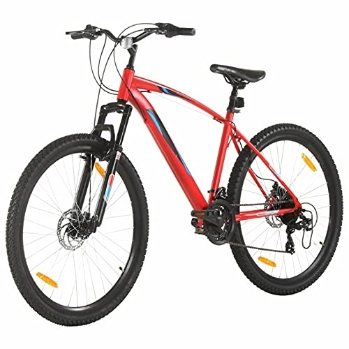 Mountainbike : Festnight Mountainbike 29 Zoll Fahrrad für Jungen Herren Mädchen Damen Herrenfahrrad Jugendfahrrad Scheibenbremse, Shimano 21 Gang-Schaltung- 48 cm Rahmen Rot