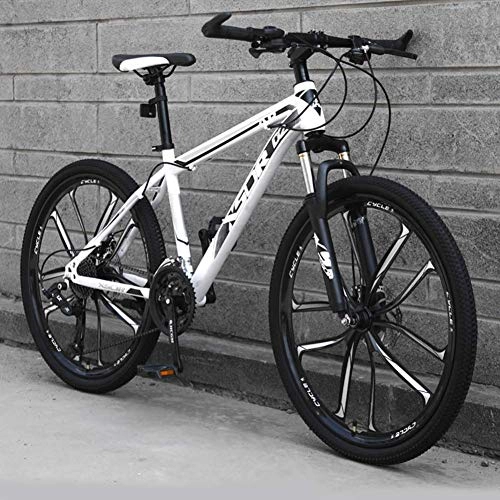 Mountainbike : FMOGE 24-Gang Mountainbike 24 / 26"Rad Vorderradaufhängung Leichter Carbon Stahlrahmen, B, 24 Zoll