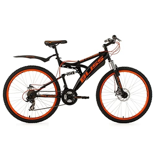 Mountainbike : Fully Mountainbike Bliss 26 Zoll schwarz-orange