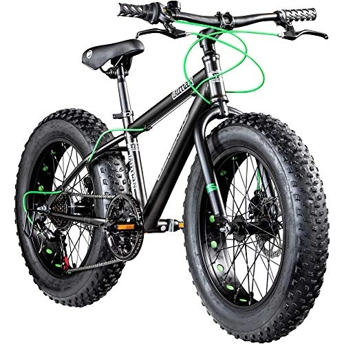 Mountainbike : Galano Kinderrad 20 Zoll Fatbike Mountainbike Fatman 4.0 Fat Bike Kinderfahrrad (grau, 33 cm)