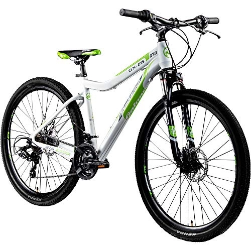 Mountainbike : Galano Mountainbike 650B Hardtail Fahrrad MTB GX-27, 5 Bike 27, 5 Zoll 21 Gang (weiß / grün, 45 cm)