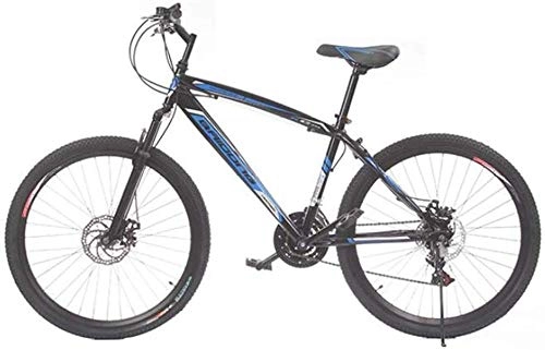 Mountainbike : Generic Cityrder Mountainbikes Mountainbike 24 Zoll 21 Geschwindigkeit Doppelscheibenbremse Geschwindigkeit Fahrrad Sport Freizeit (Farbe: Schwarz grn) -Black_Blue