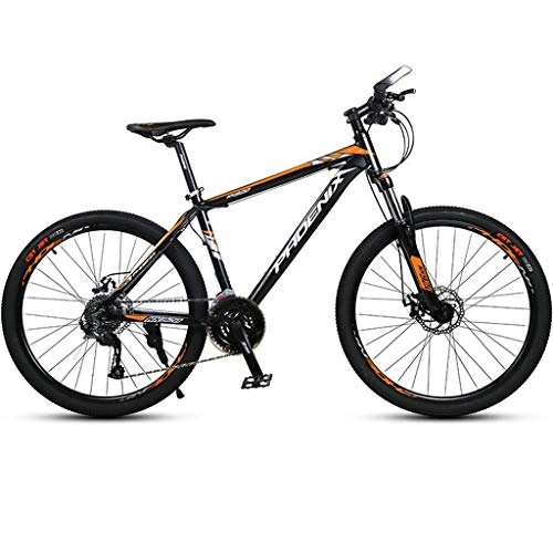 Mountainbike : GXQZCL-1 Mountainbike, Fahrrder, 26" Mountainbike, Leichtes Aluminium Rahmen Fahrrad, Doppelscheibenbremse und Locked Vorderradaufhngung, 27 Geschwindigkeit MTB Bike (Color : Orange)
