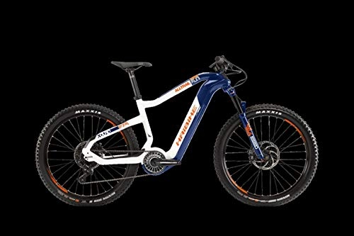 Mountainbike : HAIBIKE XDURO AllTrail 5.0 Flyon Elektro Bike 2020 (L / 50cm, Blau / Wei / Orange)