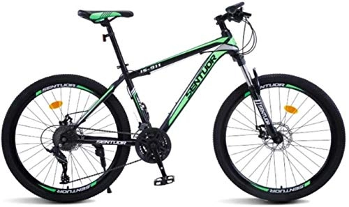 Mountainbike : HCMNME Mountainbikes, 26-Zoll-Mountainbike-Querlauf-Variable Geschwindigkeit Rennleichte Fahrrad 40 Fräser Räder Aluminiumrahmen mit Scheibenbremsen (Color : Dark Green, Size : 27 Speed)