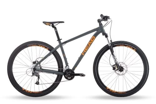 Mountainbike : HEAD Unisex – Erwachsene Granger Mountainbike, matt grau / orange, 52