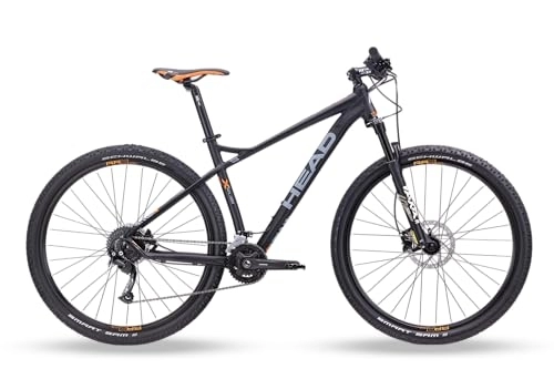 Mountainbike : HEAD Unisex – Erwachsene X-Rubi 1.0 Mountainbike, matt schwarz / orange, 48