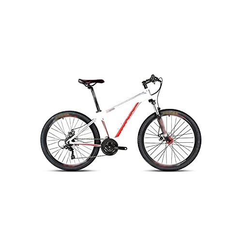 Mountainbike : Herren Fahrrad 26 Zoll 21 Speed Mountain Bike Double Disc Brakes MTB Bike Student (Color : Red) (White)