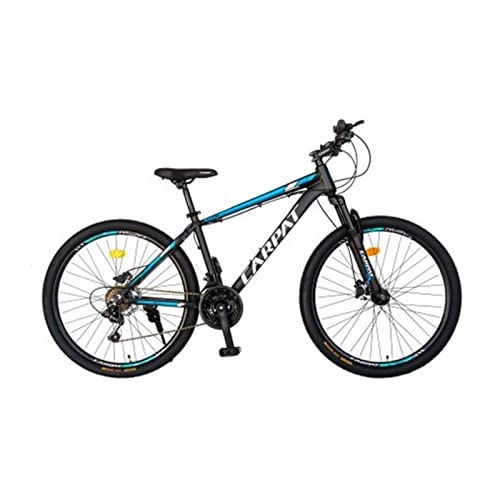 Mountainbike : HGXC Mountainbike mit Federgabel, Aluminiumrahmen, Getriebe, 21-Gang-Scheibenbremse für Damenfahrrad, Herrenfahrrad (Color : Blau)
