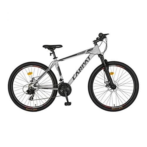 Mountainbike : HGXC Mountainbike mit Federgabel, Leichter Aluminiumrahmen, Trail-Fahrrad, 21-Gang-Schalthebel für Männer, Frauen, Erwachsene (Color : Grau)