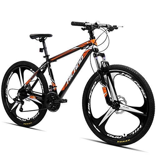 Mountainbike : Hiland Mountain Bike, 3 / 6 / Multi-Spokes, Shimano 21 Speeds Drivetrain, Aluminum Frame 26 Inch Wheels, Disc-Brake Bike for Men Women Men's MTB Bicycle