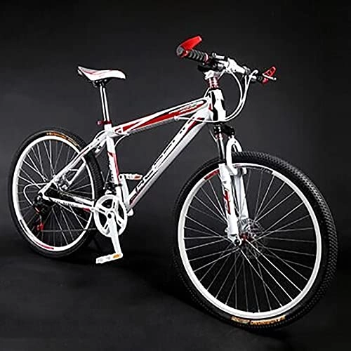 Mountainbike : Hochwertiges Carbonstahlmaterial 21-Gang 26-Zoll-Sportfahrrad Unisex-Fahrrad Mountainbike