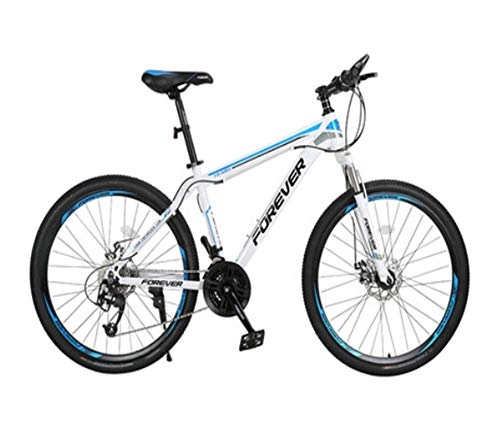 Mountainbike : HPSMD Fahrrad Mnner Geschwindigkeit ndern Erwachsener Frauen Fahrrad Mountainbike (Color : White Blue)