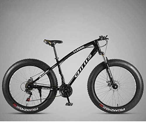 Mountainbike : HYCy 26 Zoll Fahrrad Mountainbike Hardtail Für Herren Damen, Fat Tire MTB Bikes, Rahmen Aus Kohlenstoffhaltigem Stahl, Stoßdämpfende Vorderradgabel Und Doppelscheibenbremse